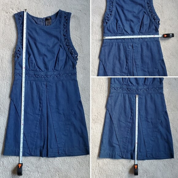 Free People Denim Cutout Mini Dress (Size 0) - Picture 8 of 8
